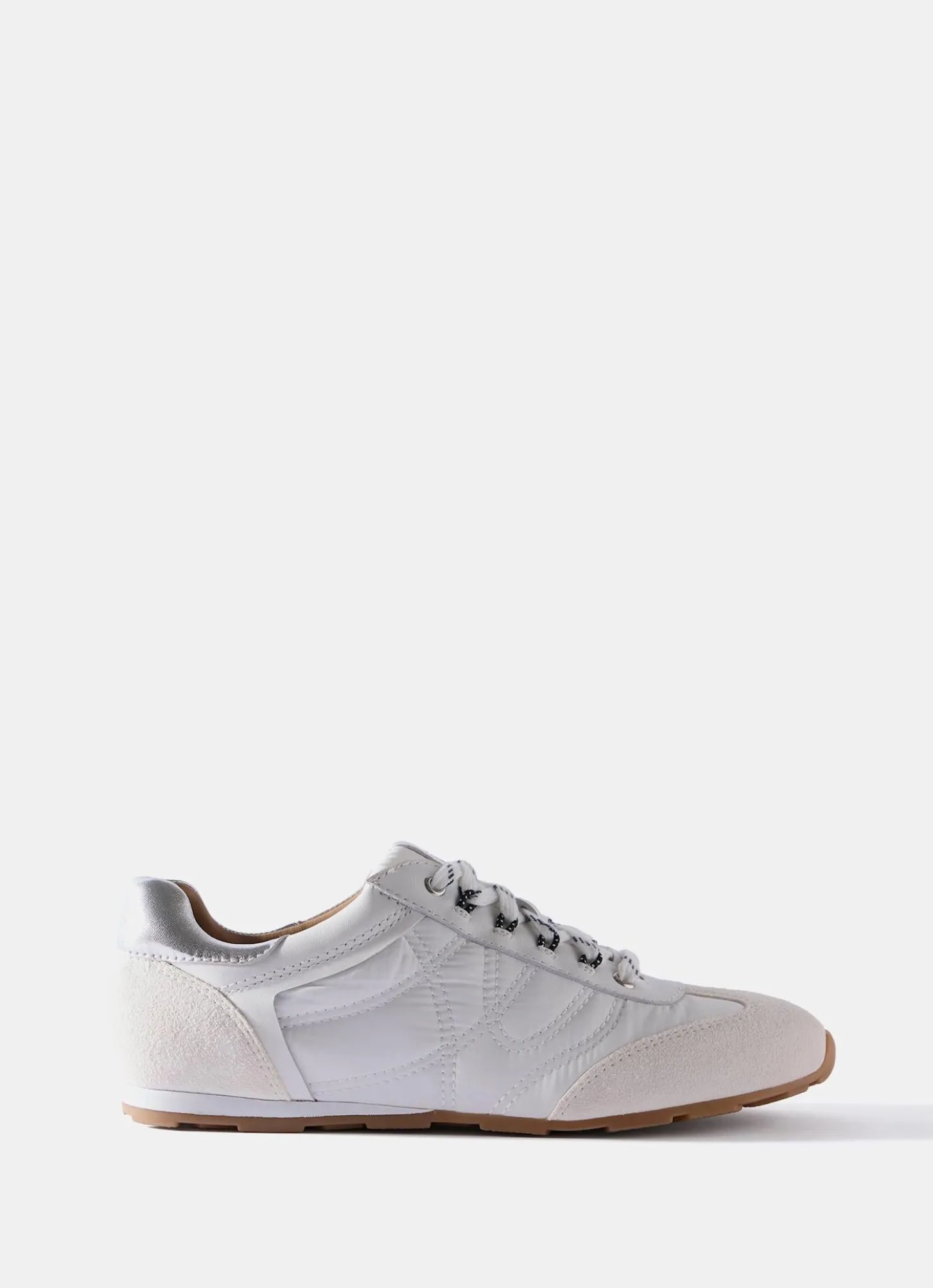 Rach White Suede Detail Trainers