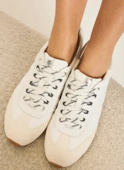 Rach White Suede Detail Trainers