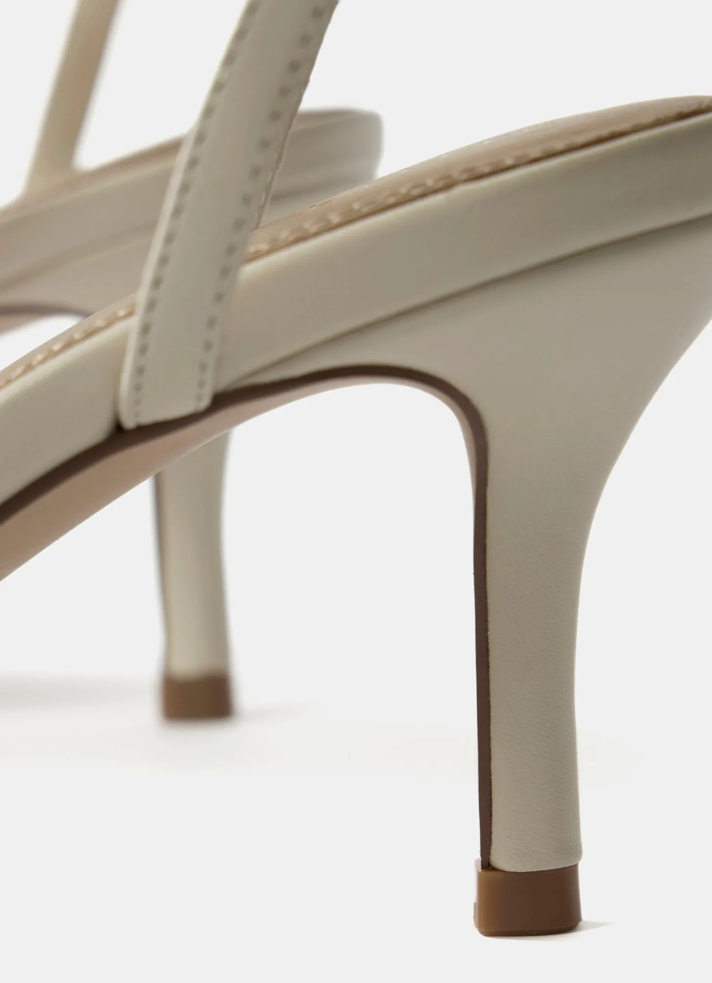 Rae Cream Leather Tassel Heeled Sandals