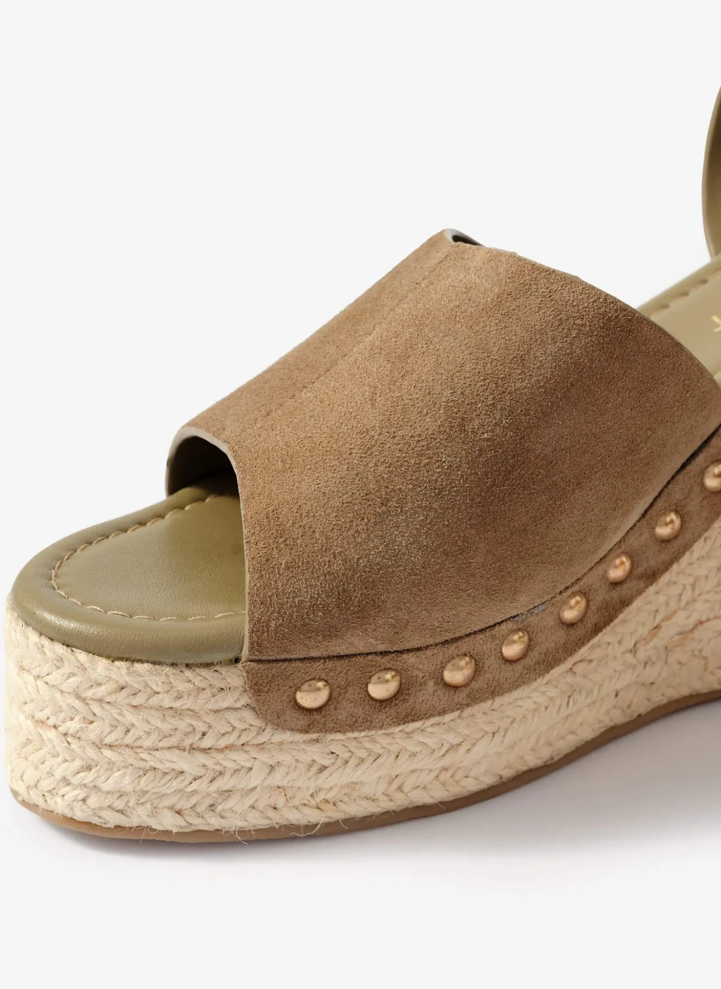 Raya Neutral Suede Espadrille Wedges