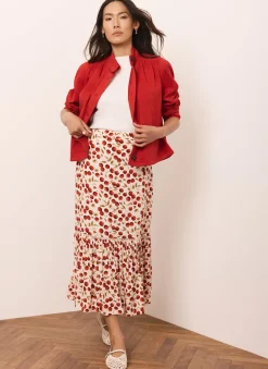 Red Cherry Print Skirt