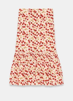 Red Cherry Print Skirt
