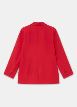 Red Double Breasted Blazer