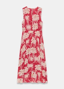 Red Floral Print Maxi Dress