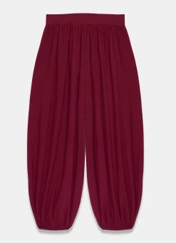 Red Jersey Balloon Trousers