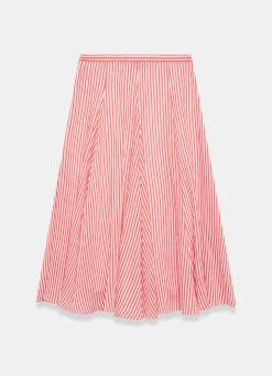 Red Stripe Maxi Skirt