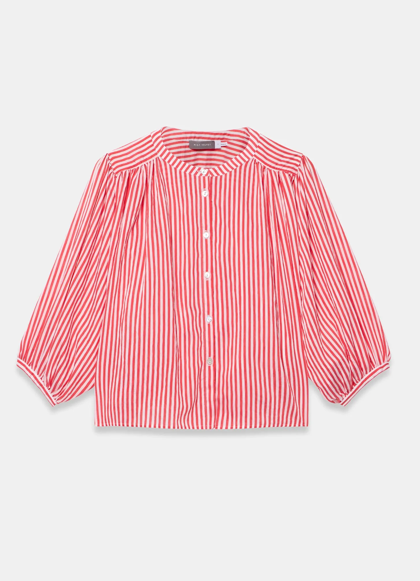 Red Striped Batwing Blouse