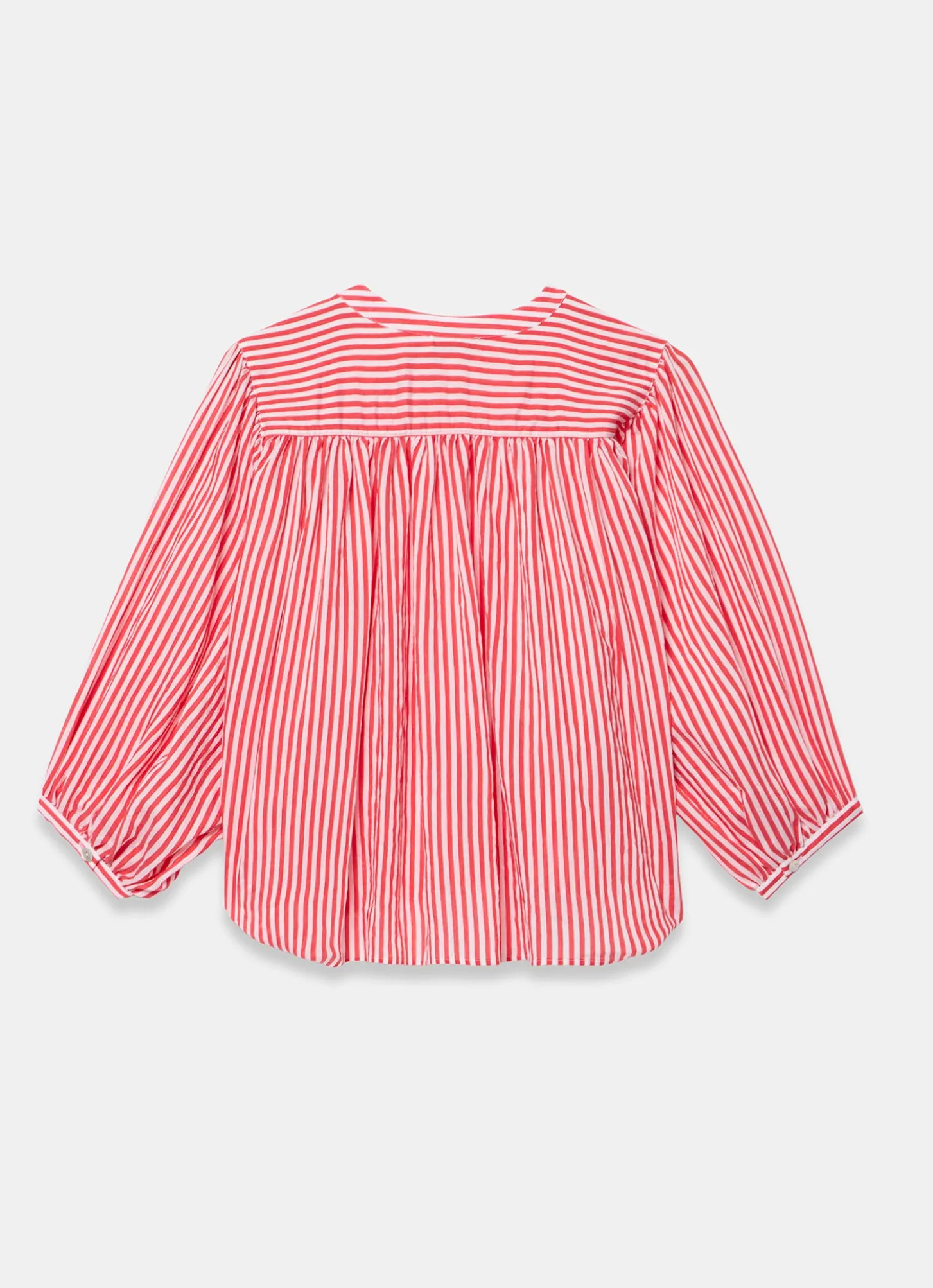 Red Striped Batwing Blouse