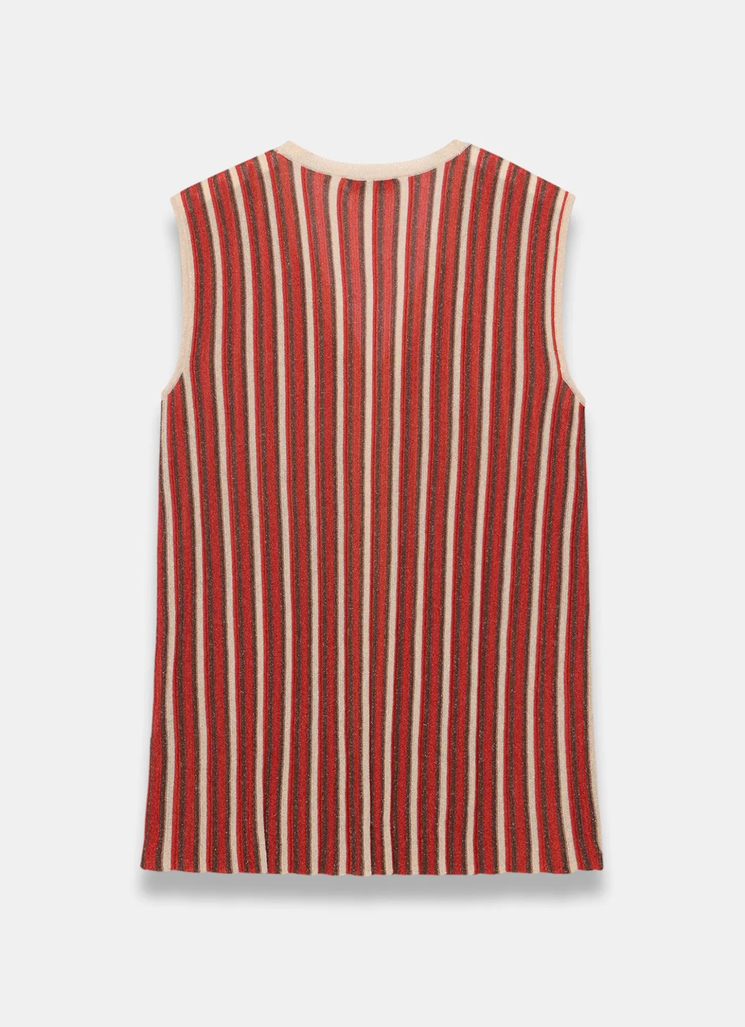 Red Striped Knit Top
