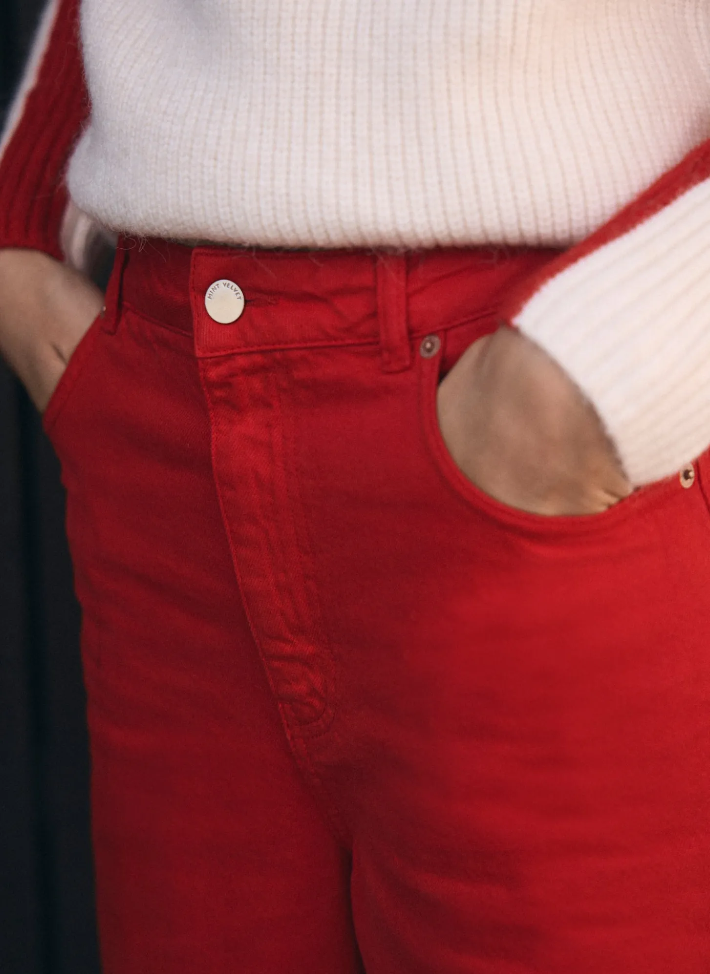 Red Wide Leg Jeans