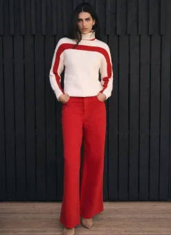 Red Wide Leg Jeans