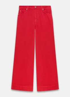 Red Wide Leg Jeans