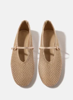 Rosie Gold Woven Pumps