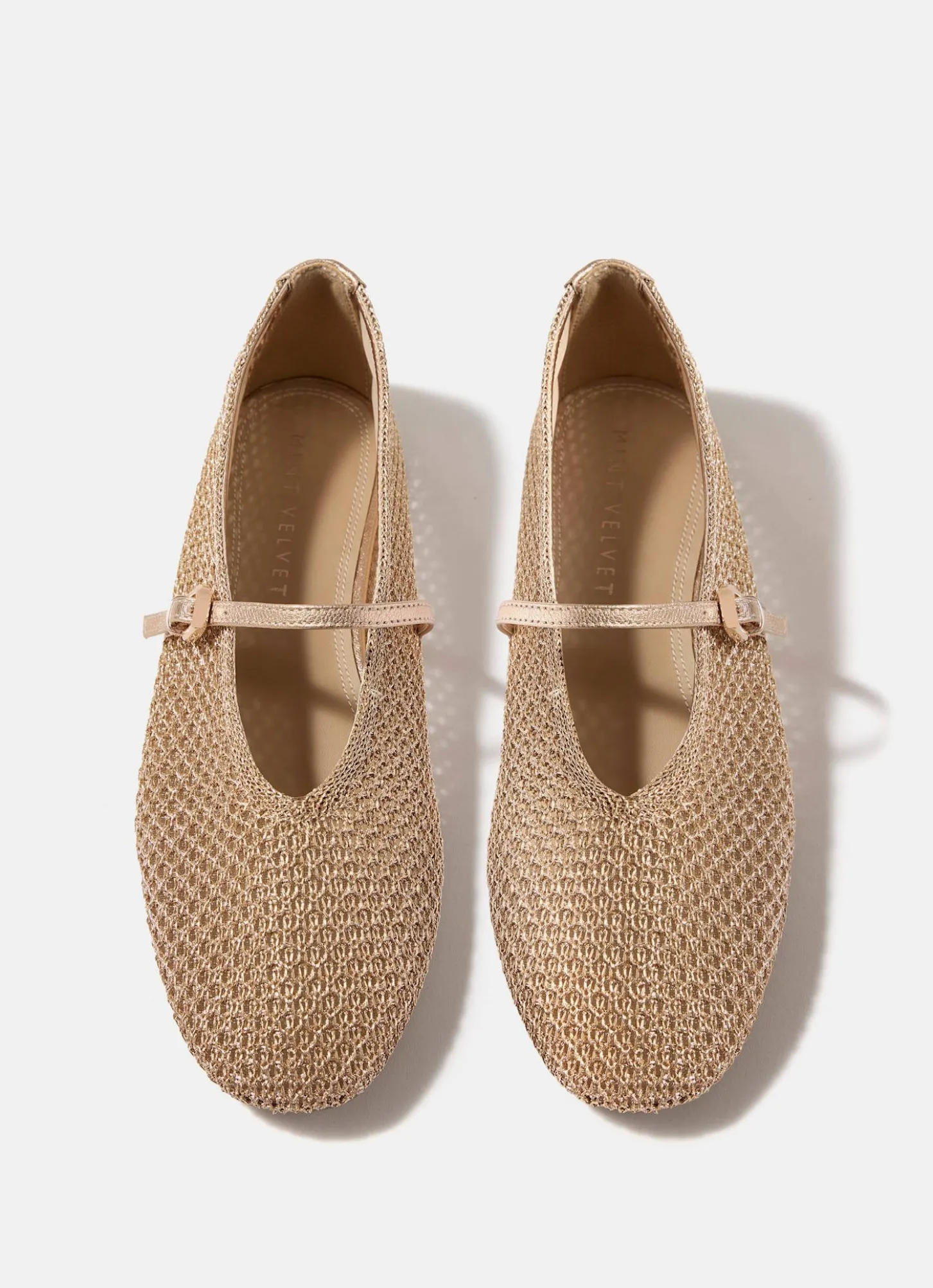 Rosie Gold Woven Pumps