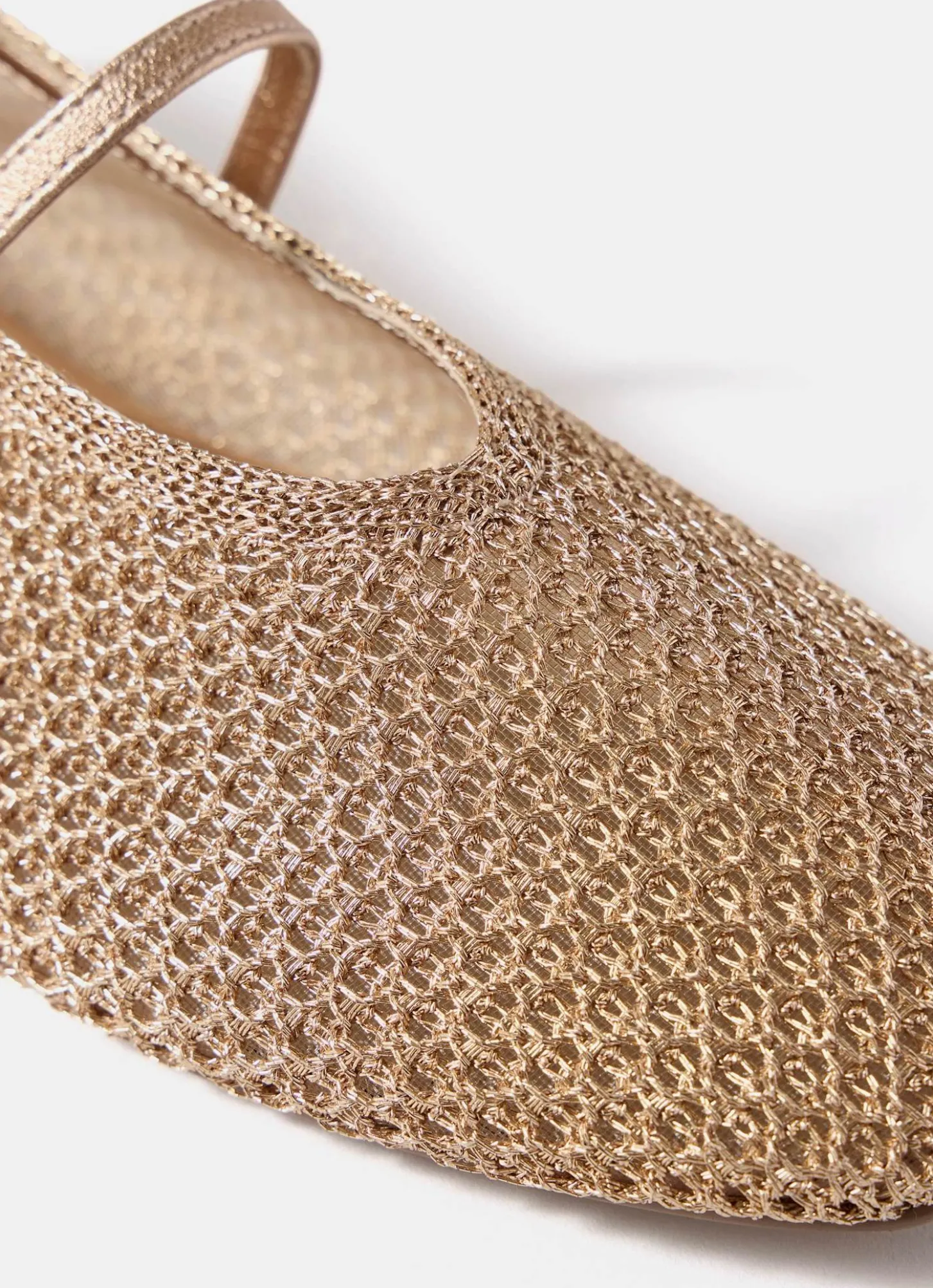 Rosie Gold Woven Pumps