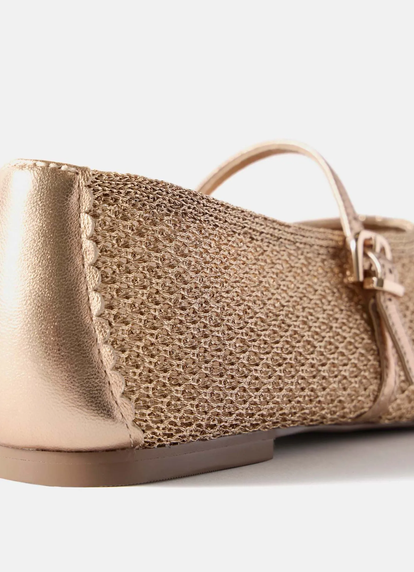 Rosie Gold Woven Pumps