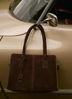 Rue Brown Suede Tote Bag