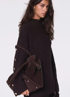 Rue Brown Suede Tote Bag