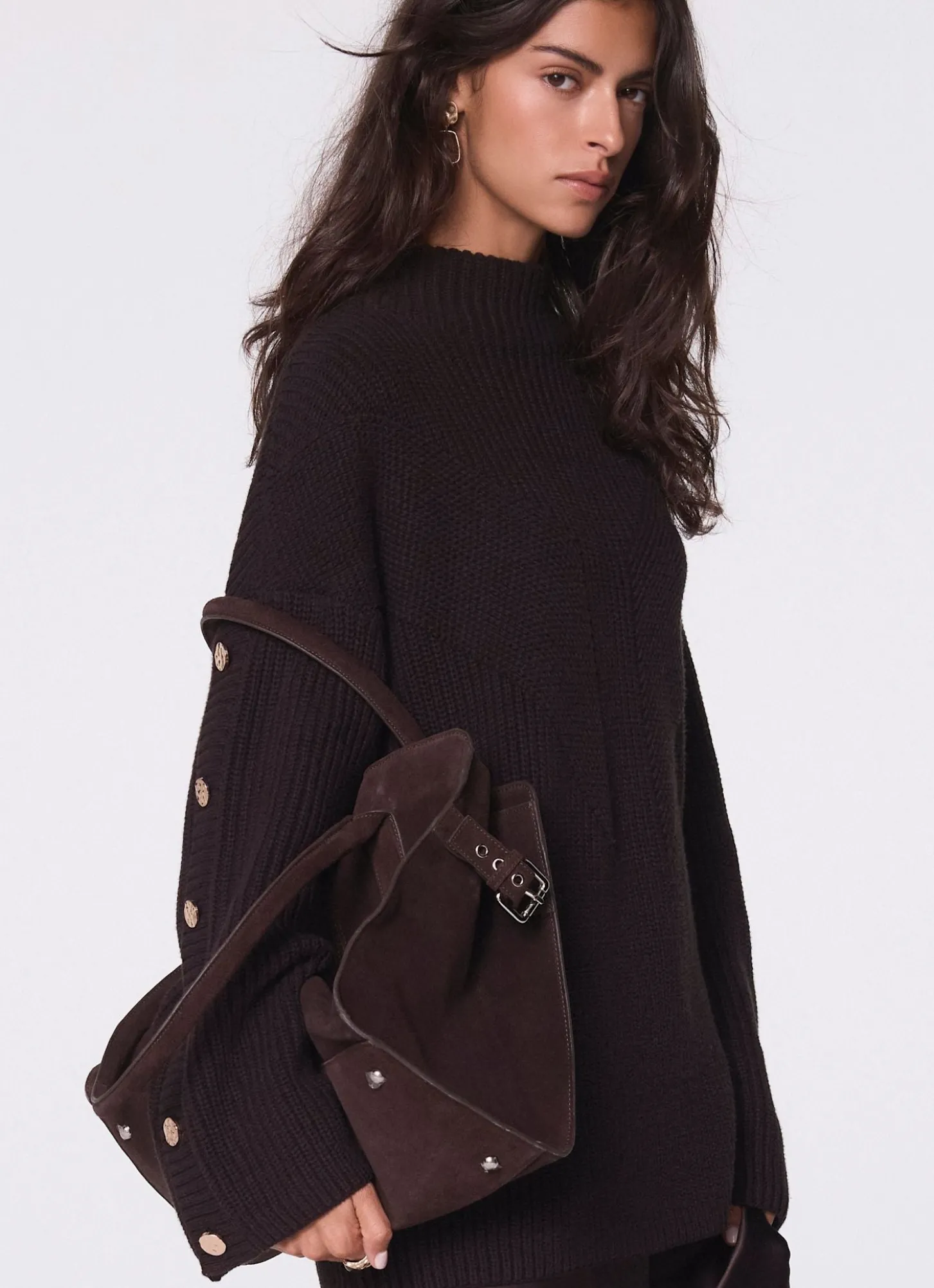 Rue Brown Suede Tote Bag