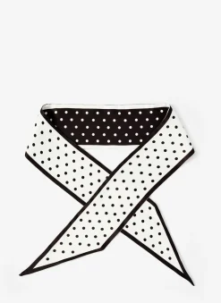 Sia Polka Dot Print Skinny Scarf