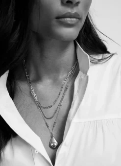 Silver Tone Layered Necklace