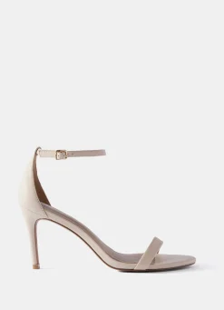 Skye Cream Leather Strappy High Heels