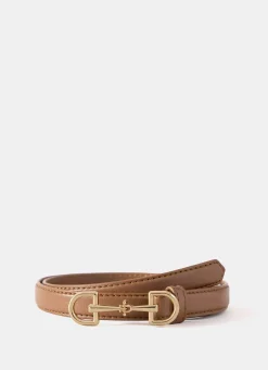 Tan Leather Snaffle Detail Belt