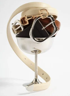 Tan Leather Snaffle Detail Belt