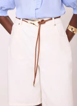 Tan Leather Tie Waist Belt