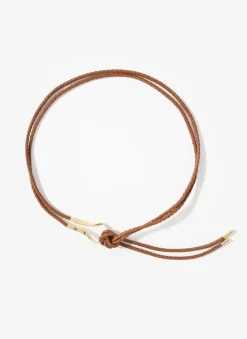 Tan Leather Tie Waist Belt
