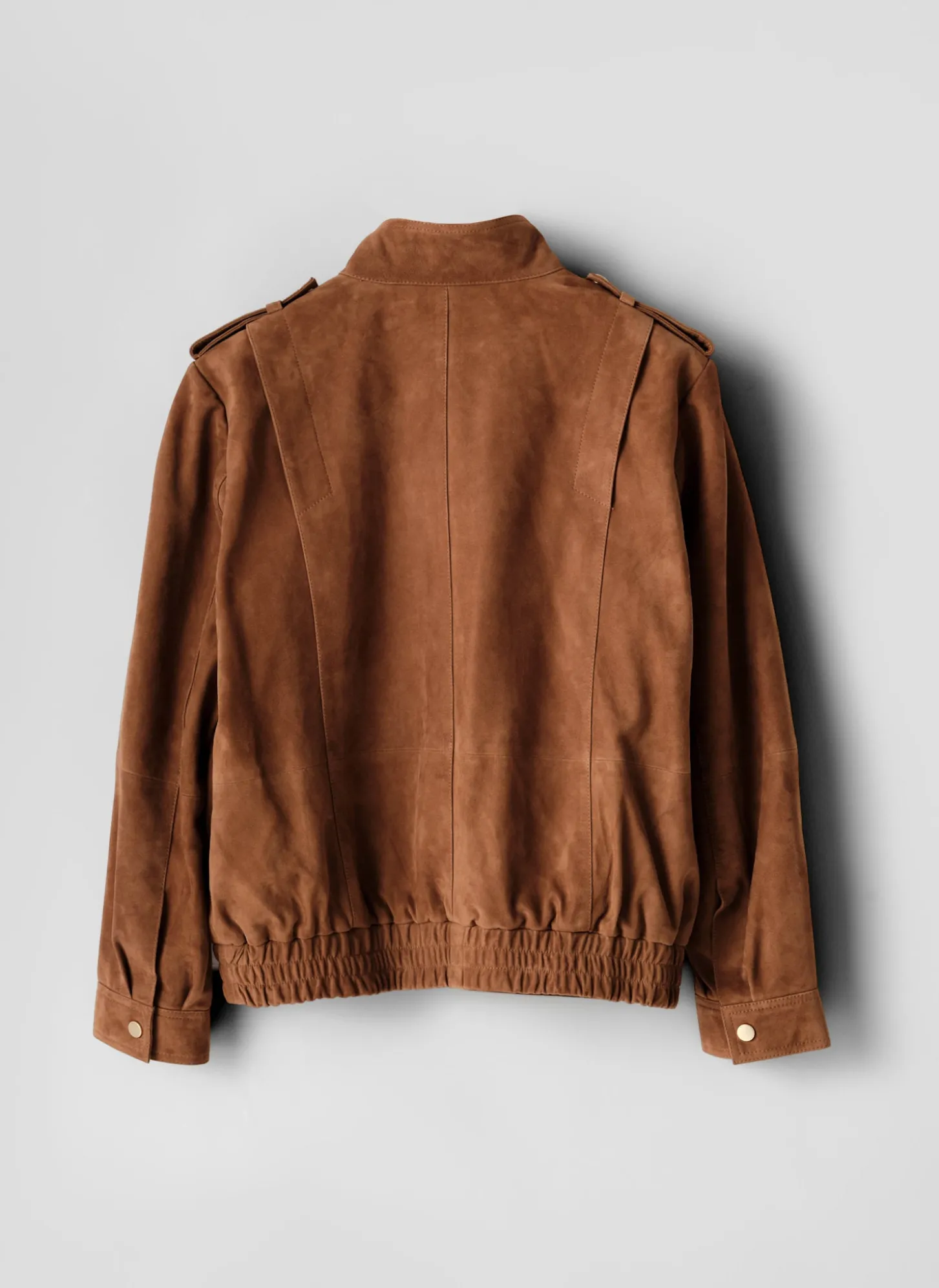 Tan Suede Pilot Bomber Jacket