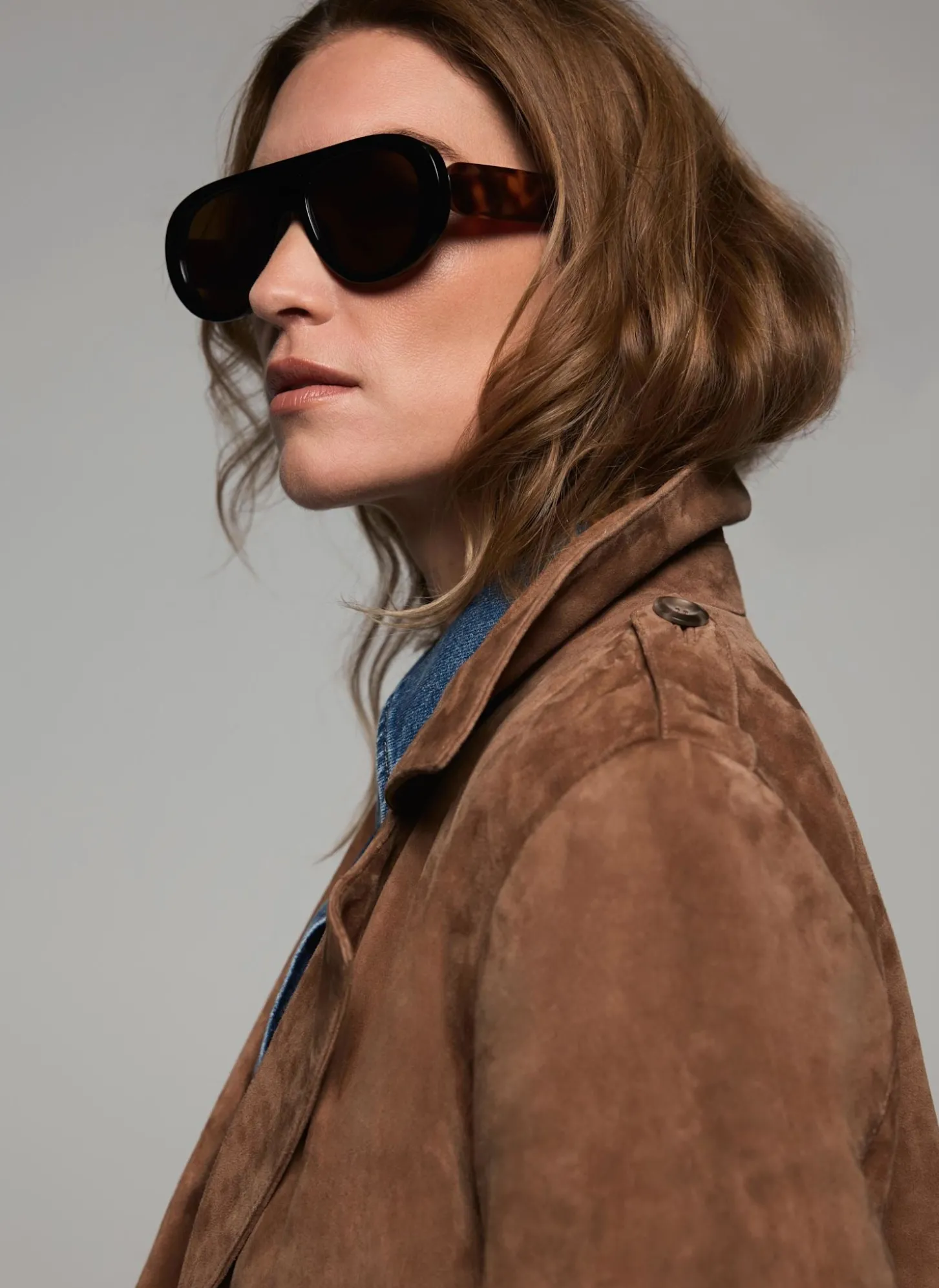 Tan Suede Trench Coat