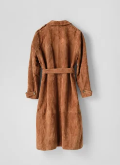 Tan Suede Trench Coat