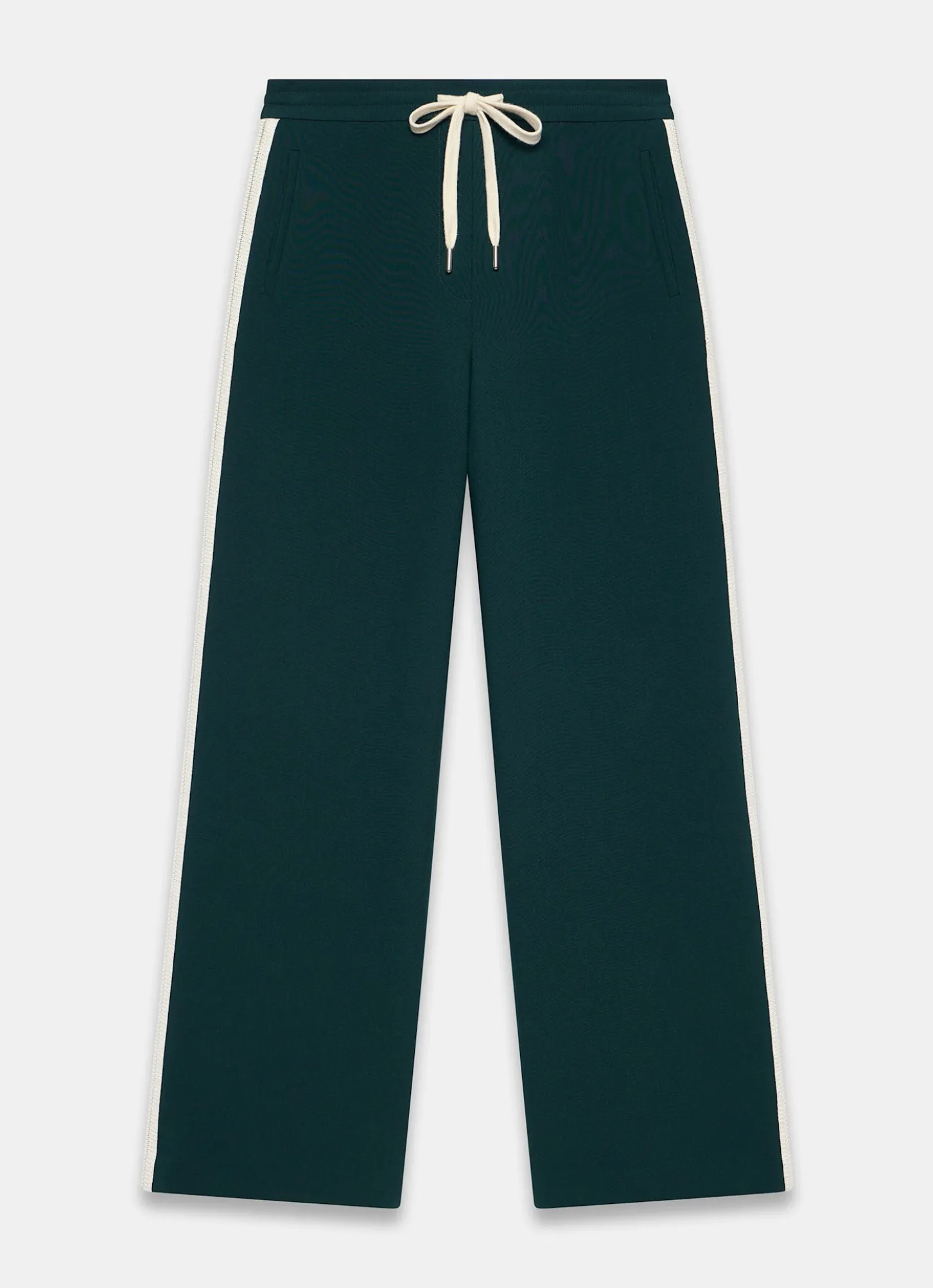 Teal Side Stripe Wide Trousers