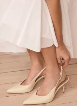 Tori Yellow Leather Heels