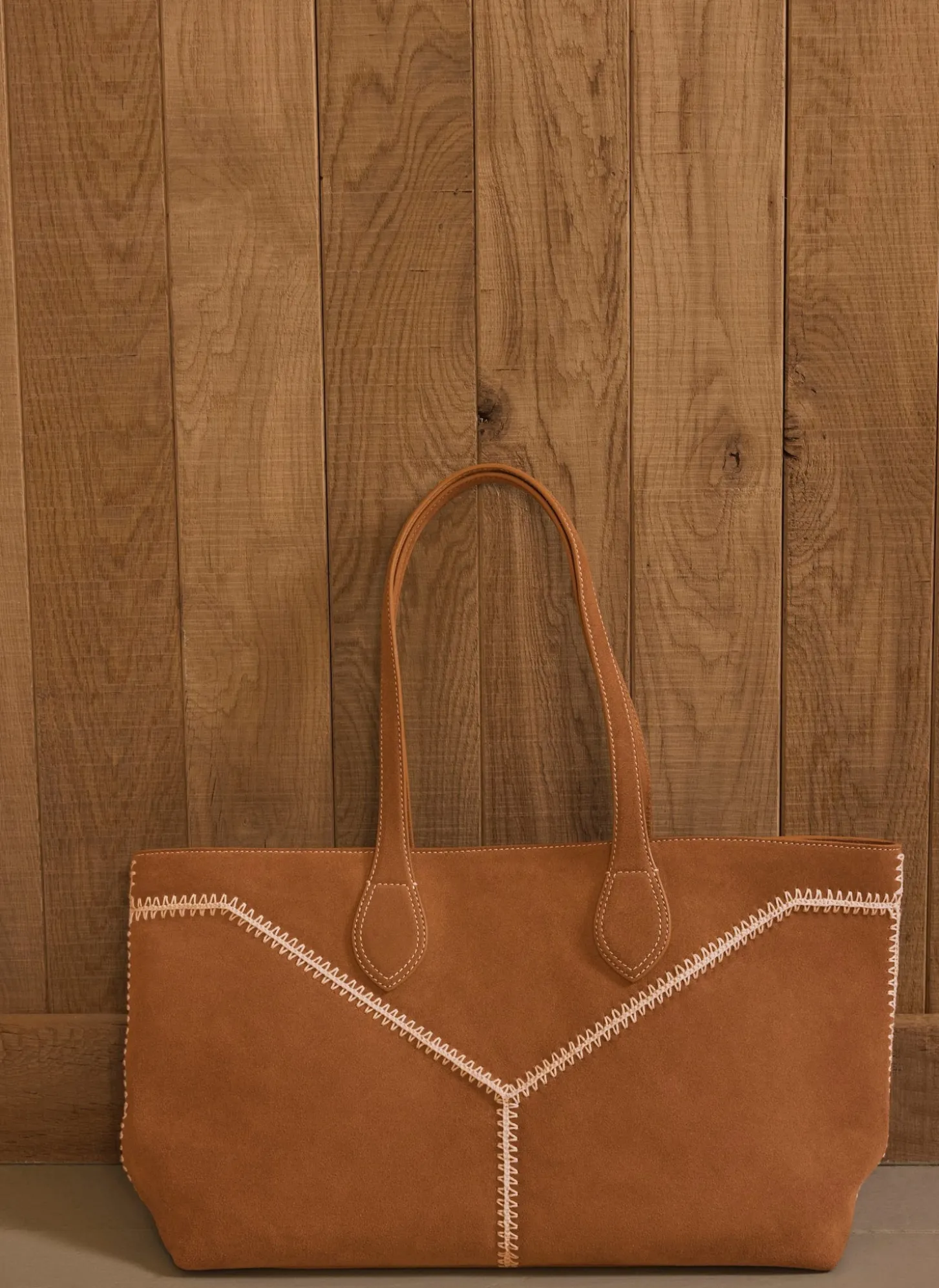 Tula Tan Suede Tote Bag