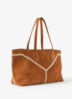 Tula Tan Suede Tote Bag