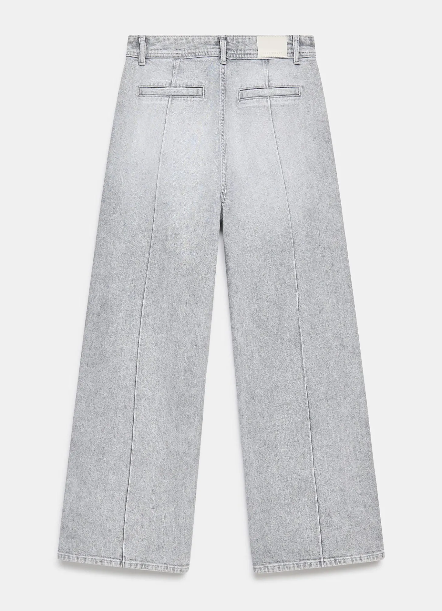 Washed Grey Wide Jeans