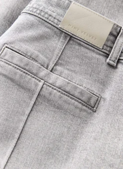Washed Grey Wide Jeans