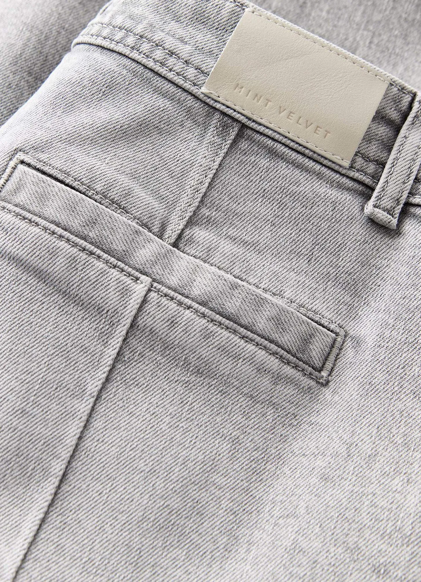 Washed Grey Wide Jeans