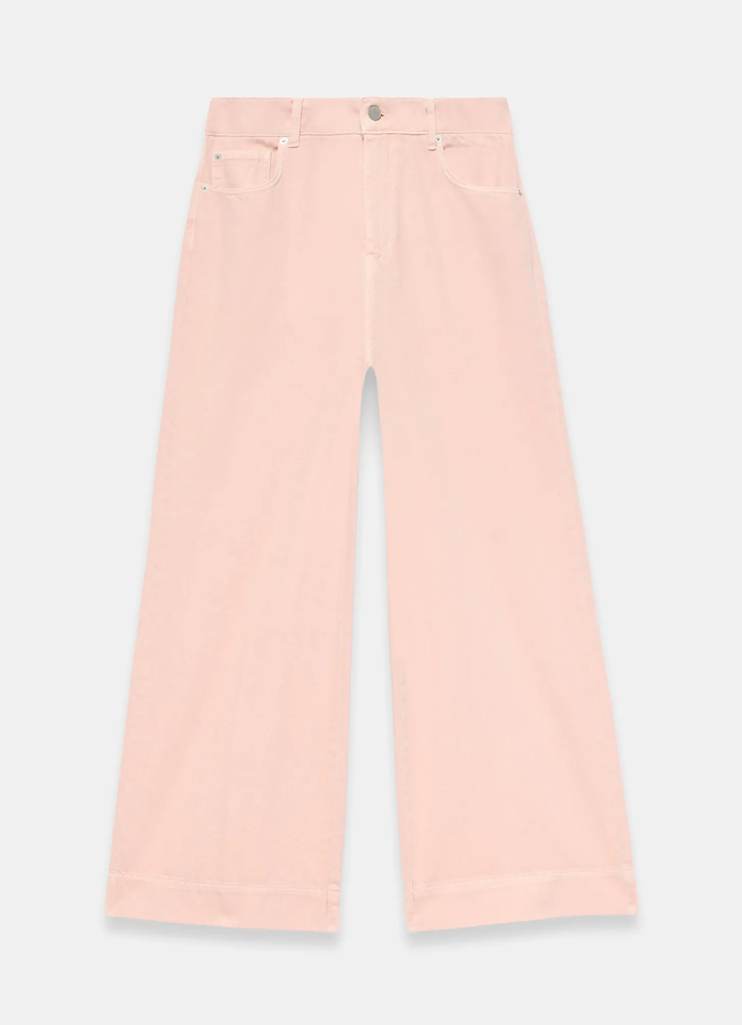 Washed Pink Wide Jeans