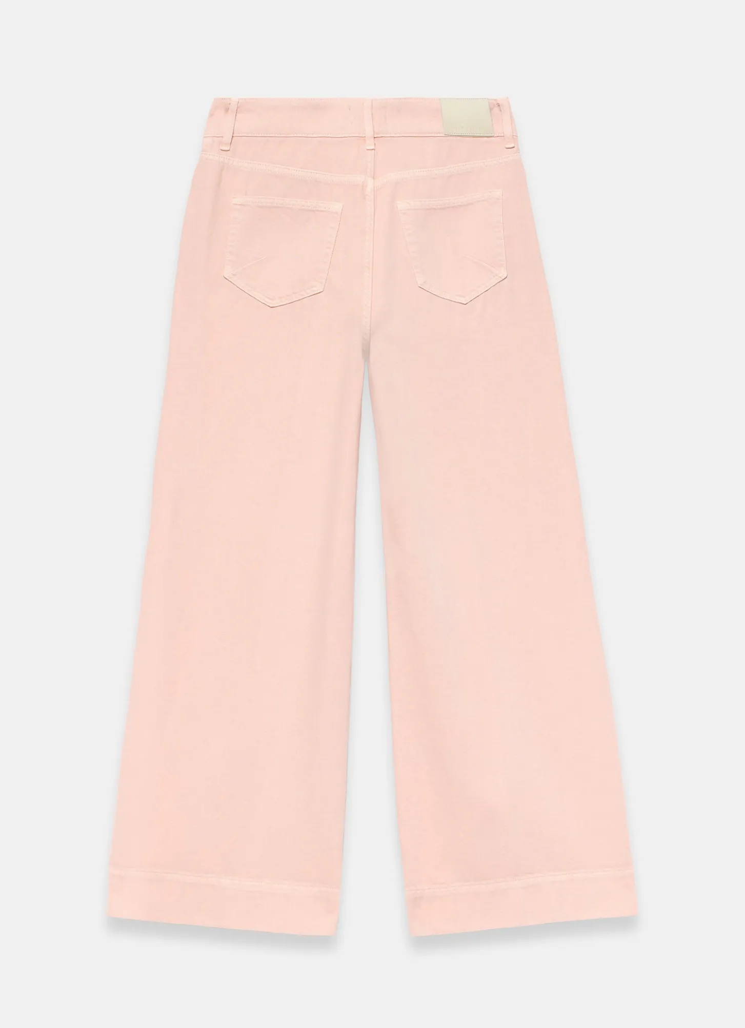 Washed Pink Wide Jeans