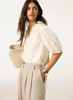 White Butterfly Detail Blouse