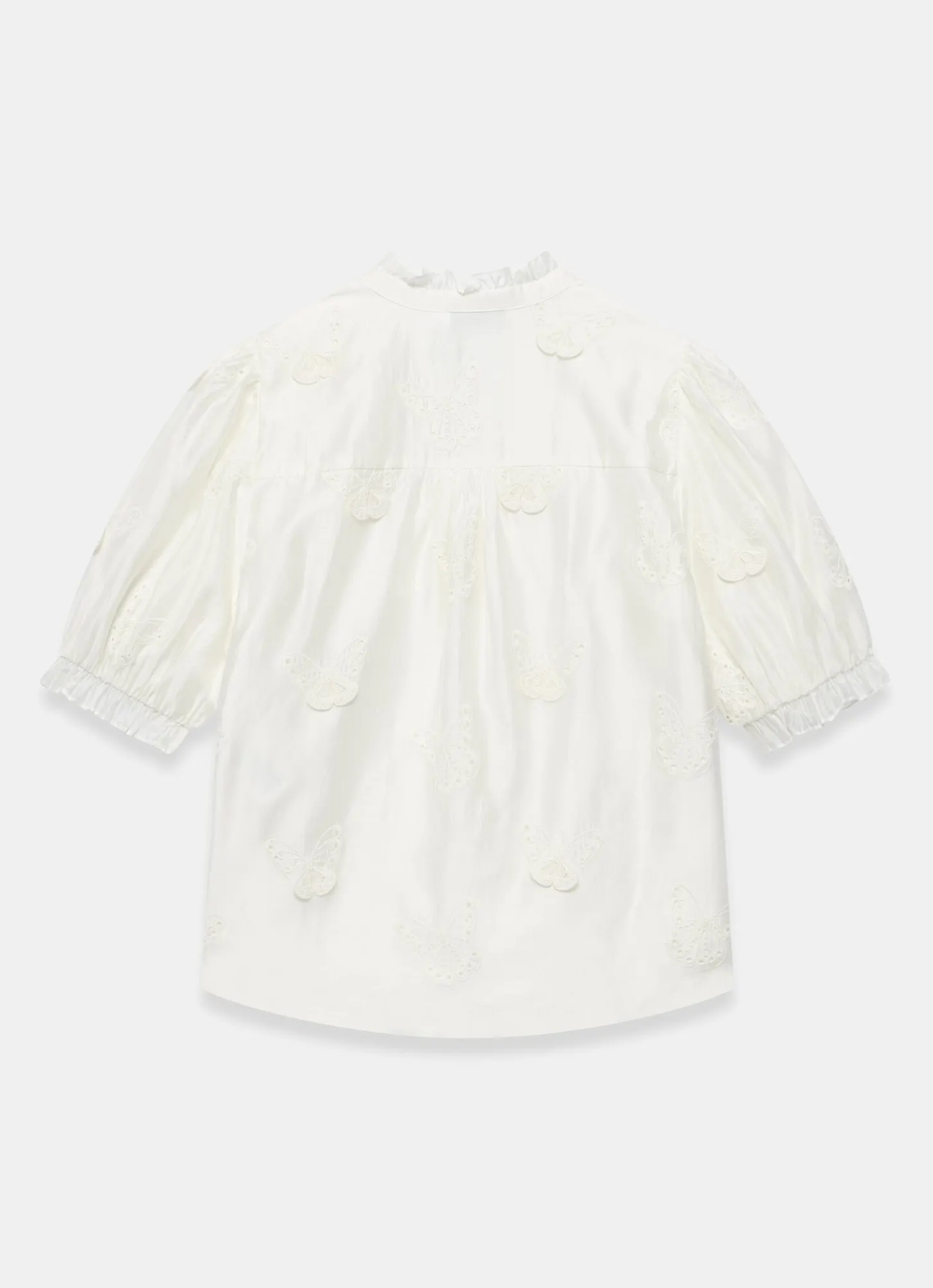 White Butterfly Detail Blouse