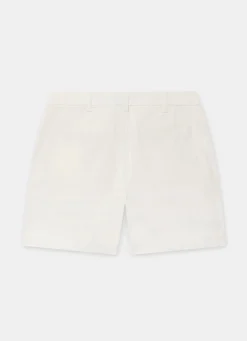 White Button Front Chino Shorts