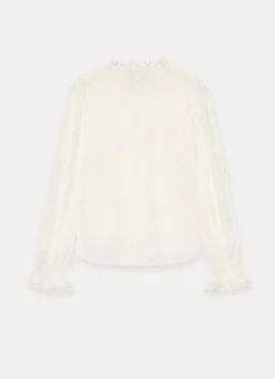 White Cotton Embroidered Blouse