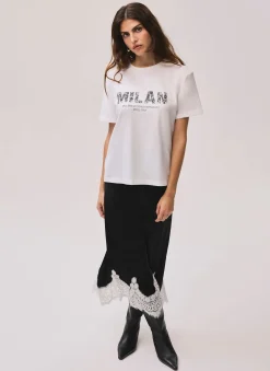 White Cotton Milan Graphic T-Shirt