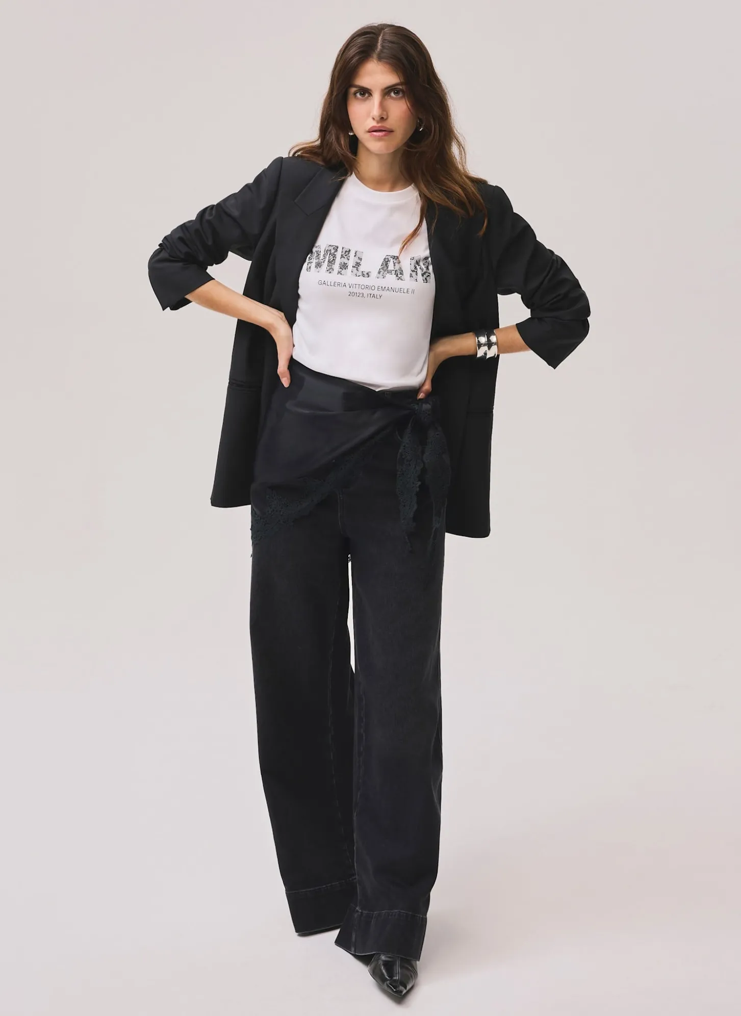 White Cotton Milan Graphic T-Shirt
