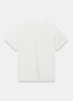 White Cotton Stamp Graphic T-Shirt
