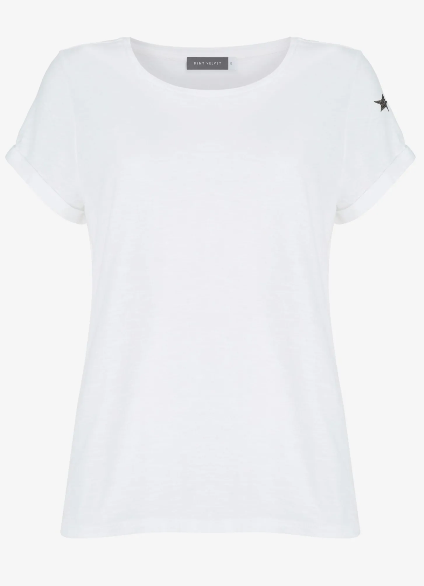 White Cotton Star T-Shirt